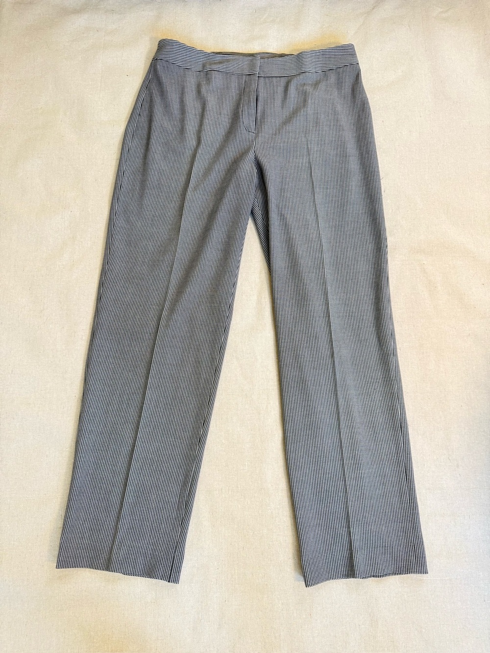 Rafaella Women’s Size 14 Black White Houndstooth Straight Leg Pants Office Wear